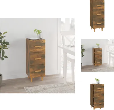Produktbild von vidaXL Sideboard Räuchereiche 34,5x34x90 cm Holzwerkstoff -  Sideboards