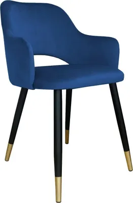 Obrázok produktu pre Stolička NAPO VELVET GOLD, tmavomodrá