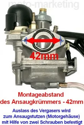 Produktbild von VERGASER 12mm Auto Choke für Benelli Pepe ab Bj. 2003 Suzuki AY50 AY Katana 50