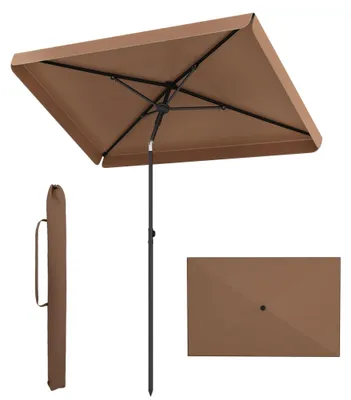 Produktbild von Rechteckiger Terrassenschirm 6,5 x 4,3 Fuß, Neigungsknopf