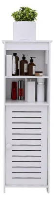 Produktbild von Badezimmerschrank schmal seitlich 24 x 20 x 75 cm weiß PVC feuchtigkeitsbeständig
