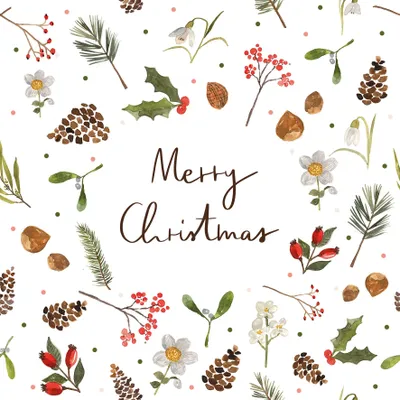 Produktbild von 20 Servietten Lena´s Christmas - Merry Christmas in winterlicher Umgebung 33x33cm