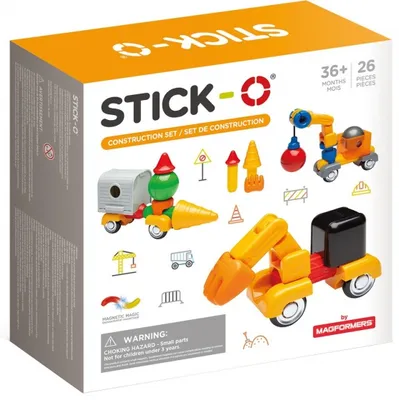 Image de kit magnétique construction 26 pièces multicolore