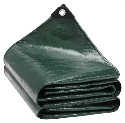 Productafbeelding van Afdekzeil met oogjes - 5 x 6 m - 130 g/m² - Groen