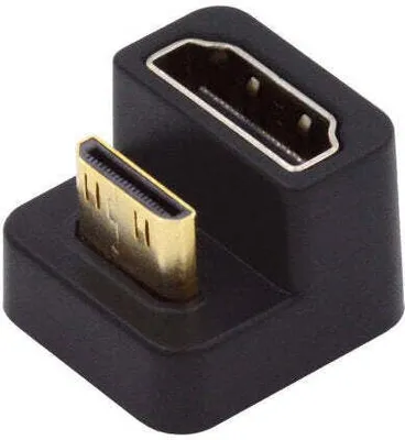 Immagine prodotto di SYSTEM-S Adattatore HDMI da mini spina a presa standard Cavo con angolo di 180° a U, nero