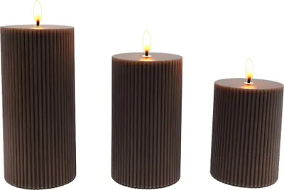 Zdjęcie produktu dla Świece LED z prawdziwym woskiem bez płomienia – zestaw 3 sztuk