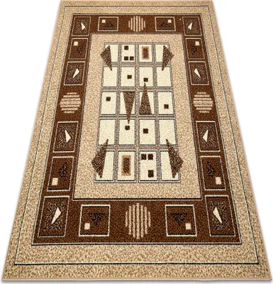 Zdjęcie produktu dla Dywan BCF Morad DZETA geometryczny, klasyczny - beż beżowy 80x150 cm