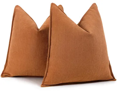 2er-Set Chenille Sofakissenbezüge 45x45 cm, elegant, weich