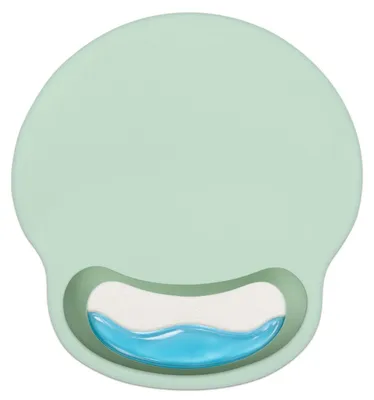 Image de Tapis de souris avec repose-poignet, 2 en 1, ergonomique, avec gel et mousse à mémoire de forme, couleur verte