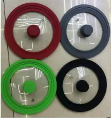 Zdjęcie produktu dla pokrywka do garnka szklana z kołnierzem silikonowym 26-34cm
