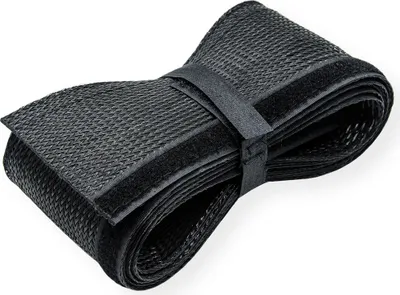 Produktbild von ROLINE PVC Gewebeschlauch für Kabelbündelung, mit Klettband, schwarz, 2,5 m