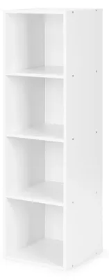 Produktbild von ModernHome KJZ2173 Regal, 4 Einlegeböden, MDF, weiß