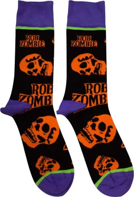 Obrázok produktu pre Rob Zombie Orange Skulls Black 40-45 Ponožky