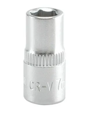 Obrázek produktu pro Yato YT-1406, Socket, 1/4", Metrický, 1 hlava/hlavy, 7 mm, Chrom Vanadová ocel