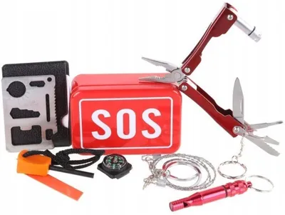 Produktbild von Survival kit mit 25 Funktionen, Notfall Ausrüstung Outdoor für Reiseabenteuer, Wandern, Camping, Jagen, Abenteuer | ZS-21