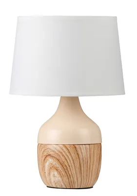 Zdjęcie produktu dla Lampka nocna stołowa z abżurem beżowa E14 Yvette 4370 Rabalux