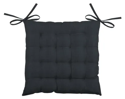Produktbild von STOF | Sitzkissen BEA - 40x40 cm - Graphit - Bequem und stilvoll - Mit praktischen Bindebändern