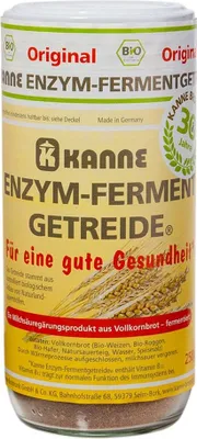 Produktbild von Kanne Fermentgetreide Pulver, 250 g – aus fermentiertem Bio-Vollkornbrot mit Enzymen, fördert Mineralstoffhaushalt und Verdauung, Originalprodukt aus Deutschland.