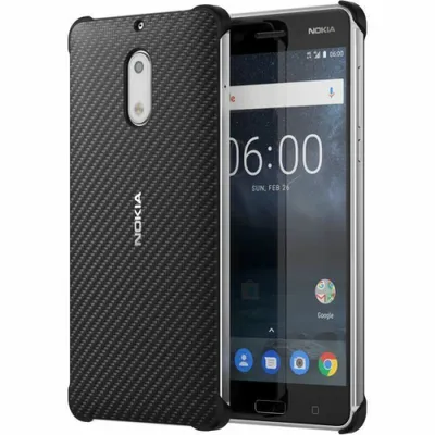 Produktbild von Nokia Carbon Fiber Design Case CC-802 Handy-Schutzhülle Cover Schwarz