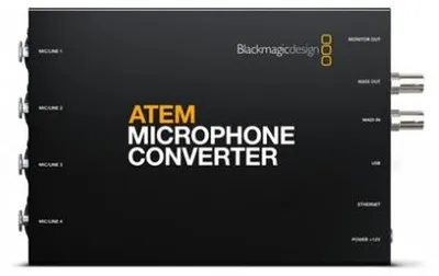 Obrázok produktu pre Blackmagic Design ATEM mikrofónový konvertor, 200 mm, 125 mm, 40,6 mm, 850 g, 0 – 40 °C, -20 – 60 °C