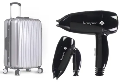 Produktbild von Reisehaartrockner Föhn Haarföhn - Faltbar - 1200 W - Schwarz - Für unterwegs und Reisen