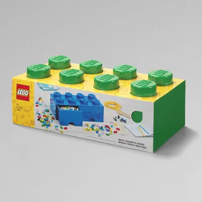 Zdjęcie produktu dla LEGO 8 pudełko z szufladami - ciemnozielone