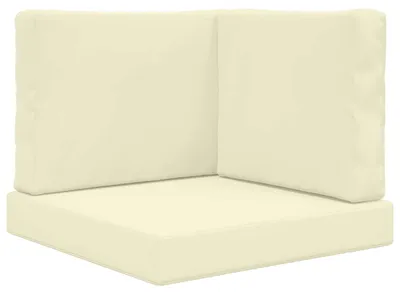 Immagine prodotto di Cuscini per divano da esterno, marca vidaXL, in poliestere, colore crema, 60 x 60 cm