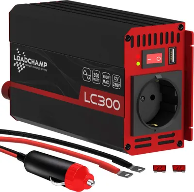 Produktbild von Wechselrichter 300W 600W max. Spannungswandler 12V 230V Reiner Sinus Inverter