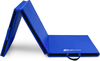 Produktbild von Hop-sport Skládací středně tvrdá gymnastická žíněnka 5cm modrá | Gymnastický matrac