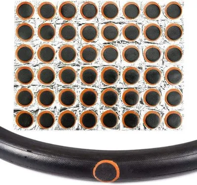 Produktbild von Famanu Reparaturset für Fahrradreifen – 48 Gummipflaster, 25 mm