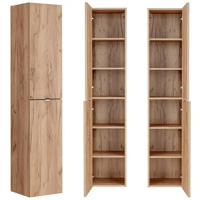 Produktbild von Badezimmer Hochschrank TOSKANA-56 in Wotaneiche Nb. B/H/T ca. 35/170/33cm