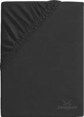Produktbild von Spannbettlaken SANSIBAR Jersey BL 140x200 cm schwarz Spannbetttuch