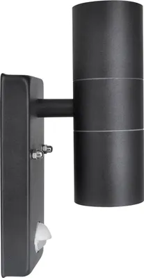 Produktbild von vidaXL LED-Wandleuchte Edelstahl Zylinderform Schwarz mit Sensor