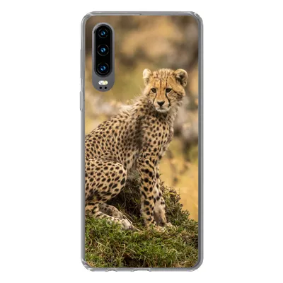 Produktbild von MuchoWow® Handyhülle Schutzhülle Hülle für Huawei P30 Leopard - Wald - Tier Silikon Softcase Handy Hülle - Kartenbesitzer