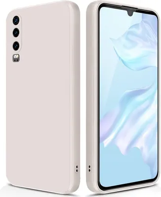Produktbild von Silikon Hülle für Huawei P30 Flüssigsilikon Dünn Gel Gummi Matt Kratzfeste Schutzhülle Weiß