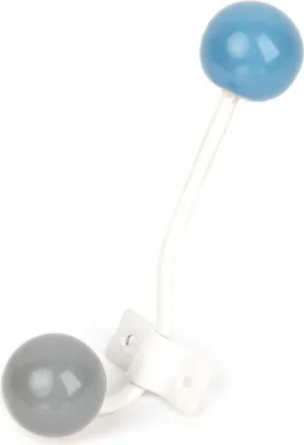 Produktbild von Garderobenhaken mit blauen und grauen Ballknauf