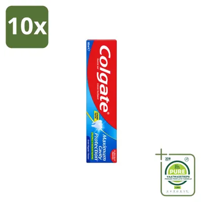 Image de 10 tubes de dentifrice Colgate Maximum Cavity Protection - 100 ml - Pack économique - 10 pièces
