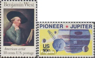 Produktbild von Briefmarken USA 1975 Mi 1163,1164 (kompl.Ausg.) postfrisch Amerikanische Künstler Benjamin West