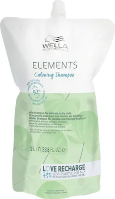 Produktbild von Wella Professionals Elements Calming Shampoo Stärkungsshampoo für empfindliche Kopfhaut Refill 1000 ml