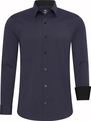 Produktbild von Rusty Neal Overhemd Slim Fit  Blau - Große S