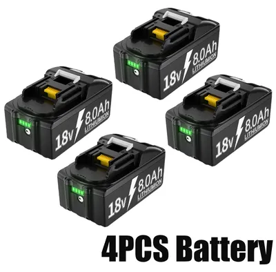 Produktbild von Ersatzakku - Li-Ionen-Akku BL1830 - 18 V - 800 mAh - 4er-Set - Für Elektrowerkzeuge - Ohne Ladegerät