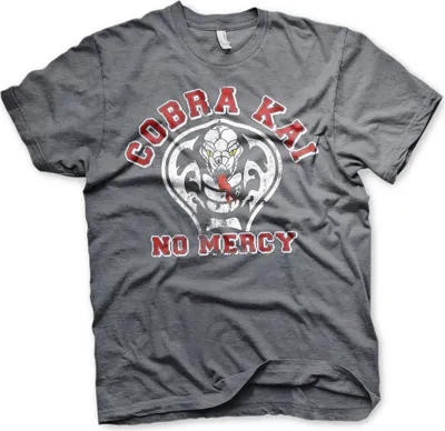 Produktbild von Cobra Kai - No Mercy T-Shirt - Large - Dark-Heather