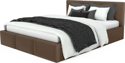 Produktbild von Muralo POLSTERBETT für Schlafzimmer Polsterbett mit Bettkasten und Gasdruckfeder Bett mit Polsterkopfteil Doppelbett 140x200 Braun CORD Stoff