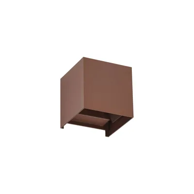 Produktbild von Lindby LED-Außenwandleuchte Nivar, eckig, rost, 10 cm, IP54