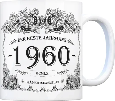 Produktbild von 1960 der beste Jahrgang Kaffeebecher Tasse Kaffeetasse Geburtsjahr Geburtstag