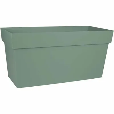 Image de Muret Jardinière Toscane - Vert Laurier - 79 x 35 x 39 cm - 74 L - Réserve d'Eau - Fabrication Française