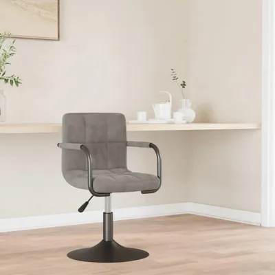 Image de Tabouret de bar gris clair velours