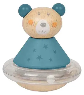 Immagine prodotto di Orso oscillante in legno BigJigs - giocattolo sensoriale per bambini in legno