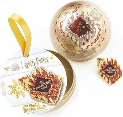 Produktbild von The Carat Shop Weihnachtsball Mit Der Karte Des Rumtreibers Harry Potter Blatt Golden  Golden One Size