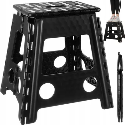 Obrázek produktu pro Malatec Černobílý skládací taburet, 39 cm